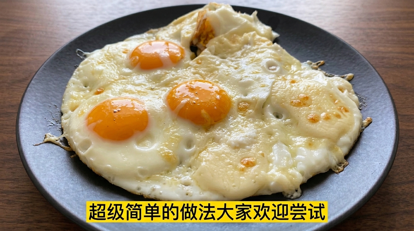 Huevos Fritos con Queso (Método sin Voltear)