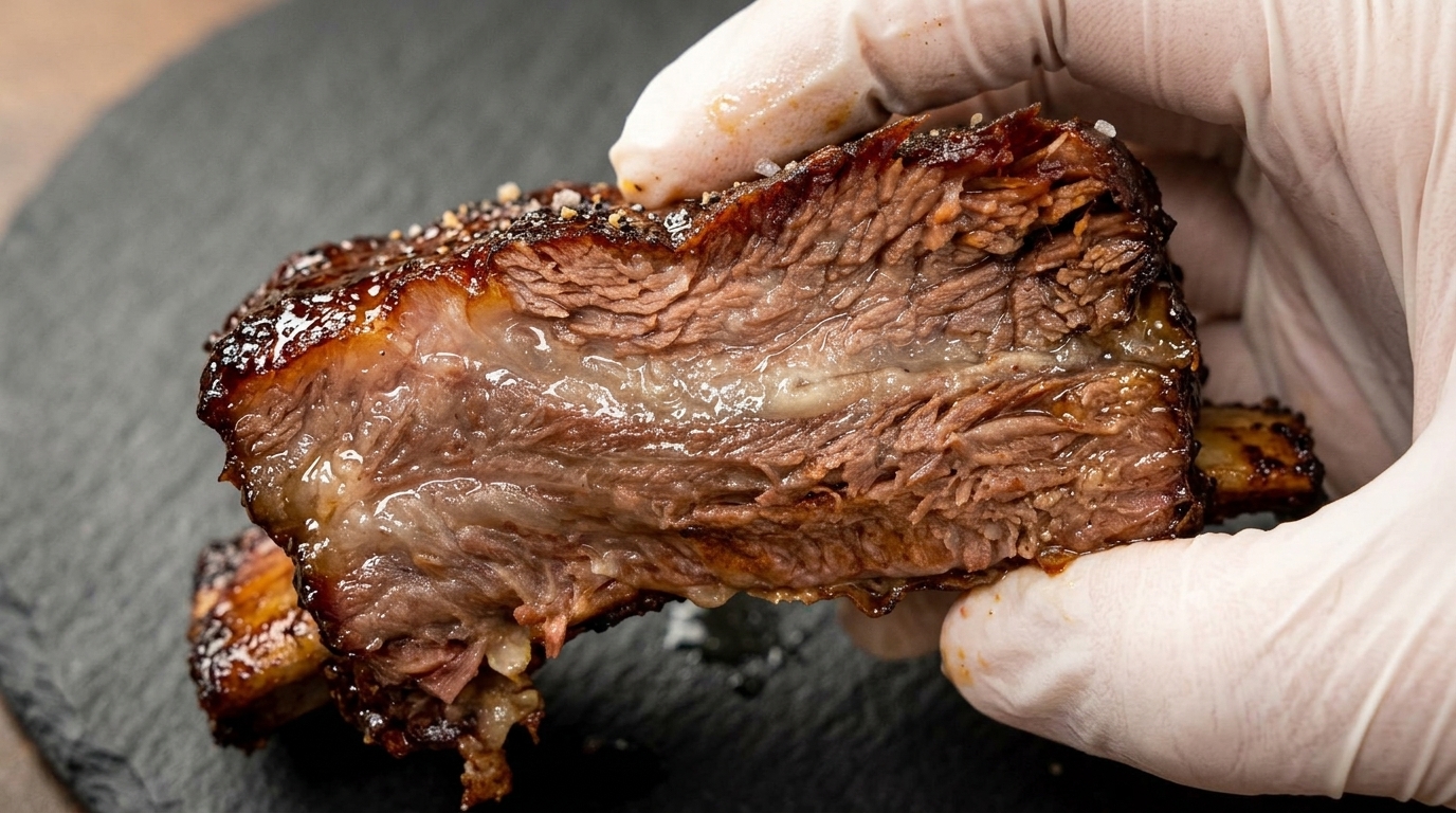 Costillas de Ternera Asadas a Fuego Lento con Glaseado BBQ Casero