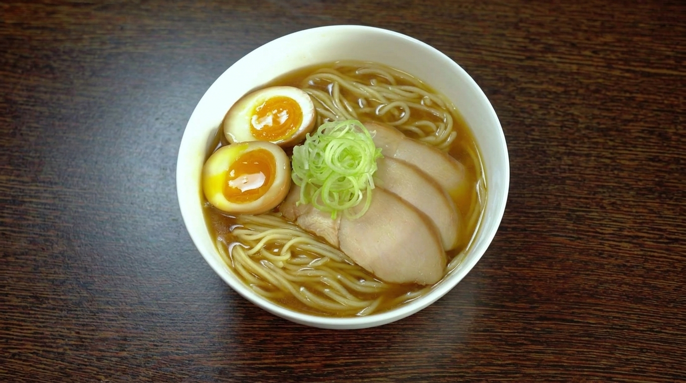 Shoyu Ramen Casero con Caldo de Pollo Cristalino