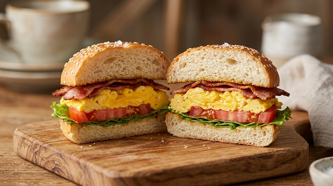 Hamburguesa Suprema de Tocino y Huevo Revuelto