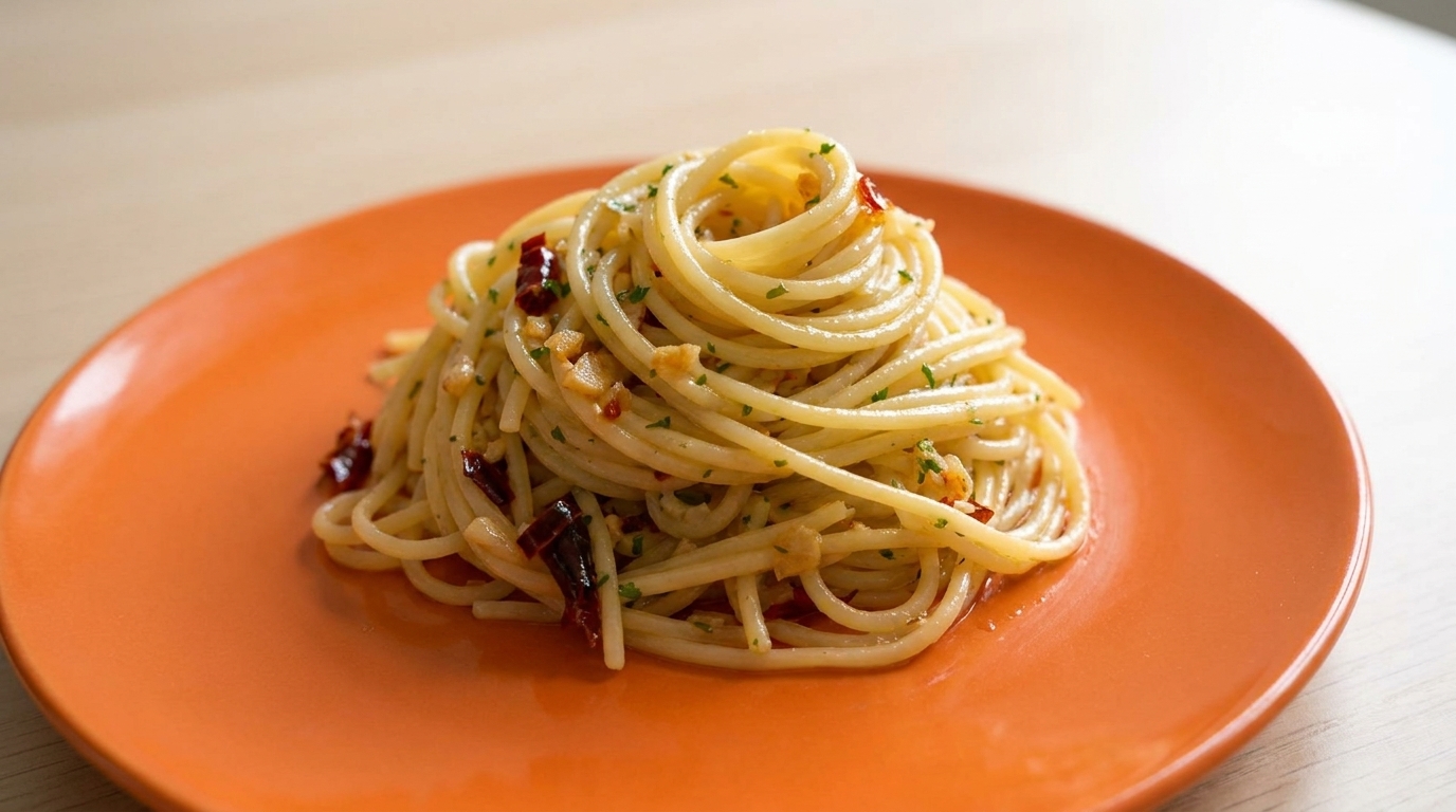 Espaguetis clásicos Aglio, Olio e Peperoncino