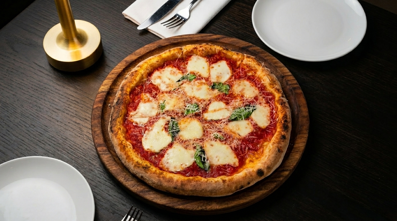 Clásica Pizza Margarita Napolitana