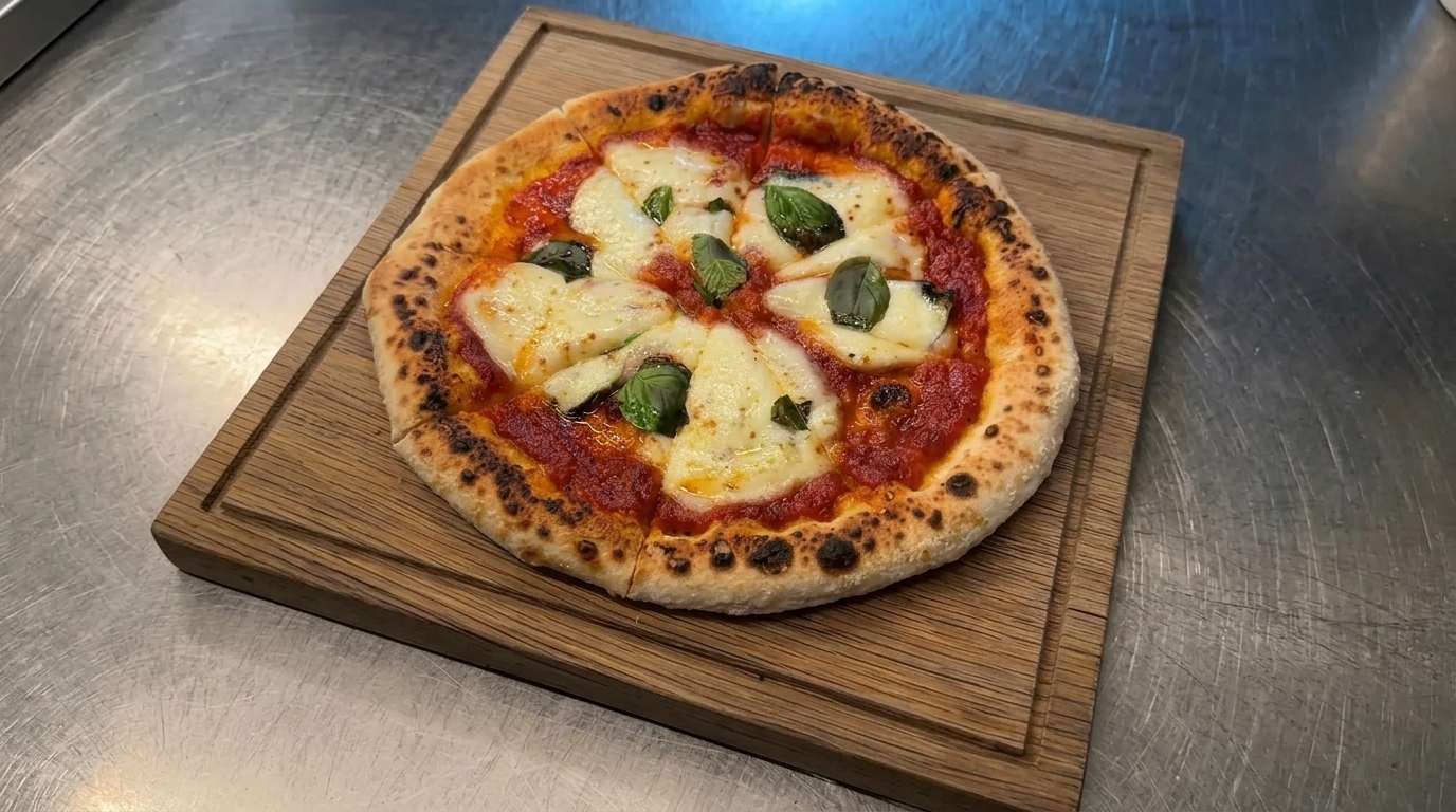 Pizza Margarita Clásica con Mozzarella de Búfala