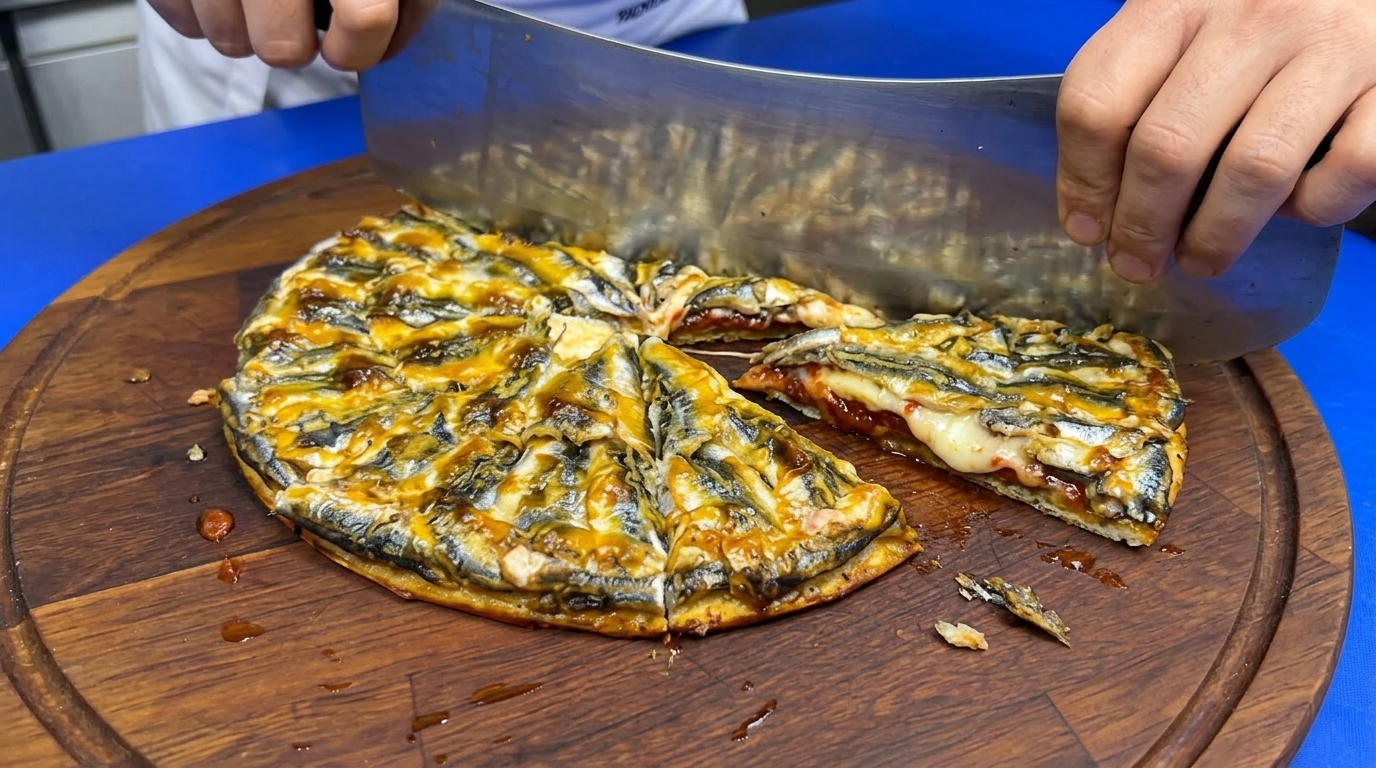 Pizza Rústica de Boquerones Frescos