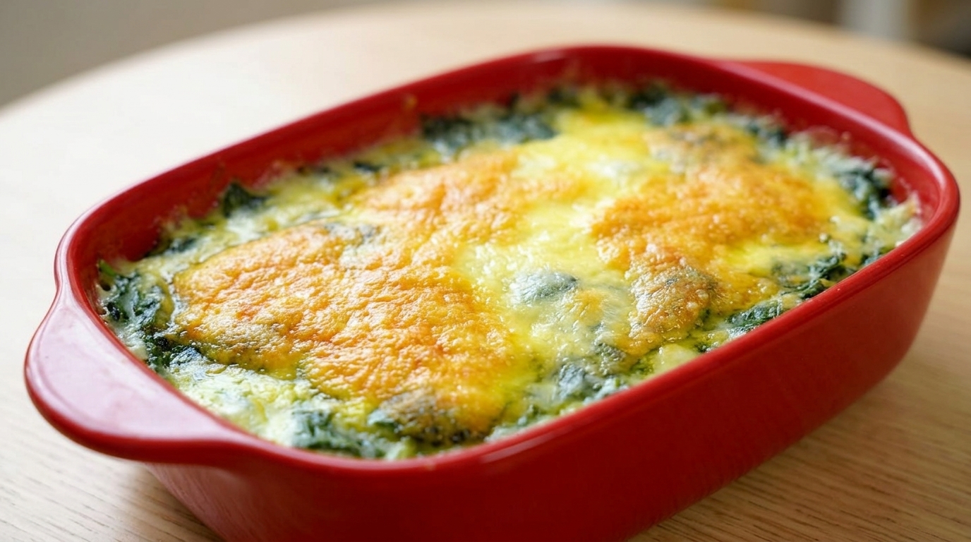 Espinacas Cremosas Gratinadas con Mozzarella