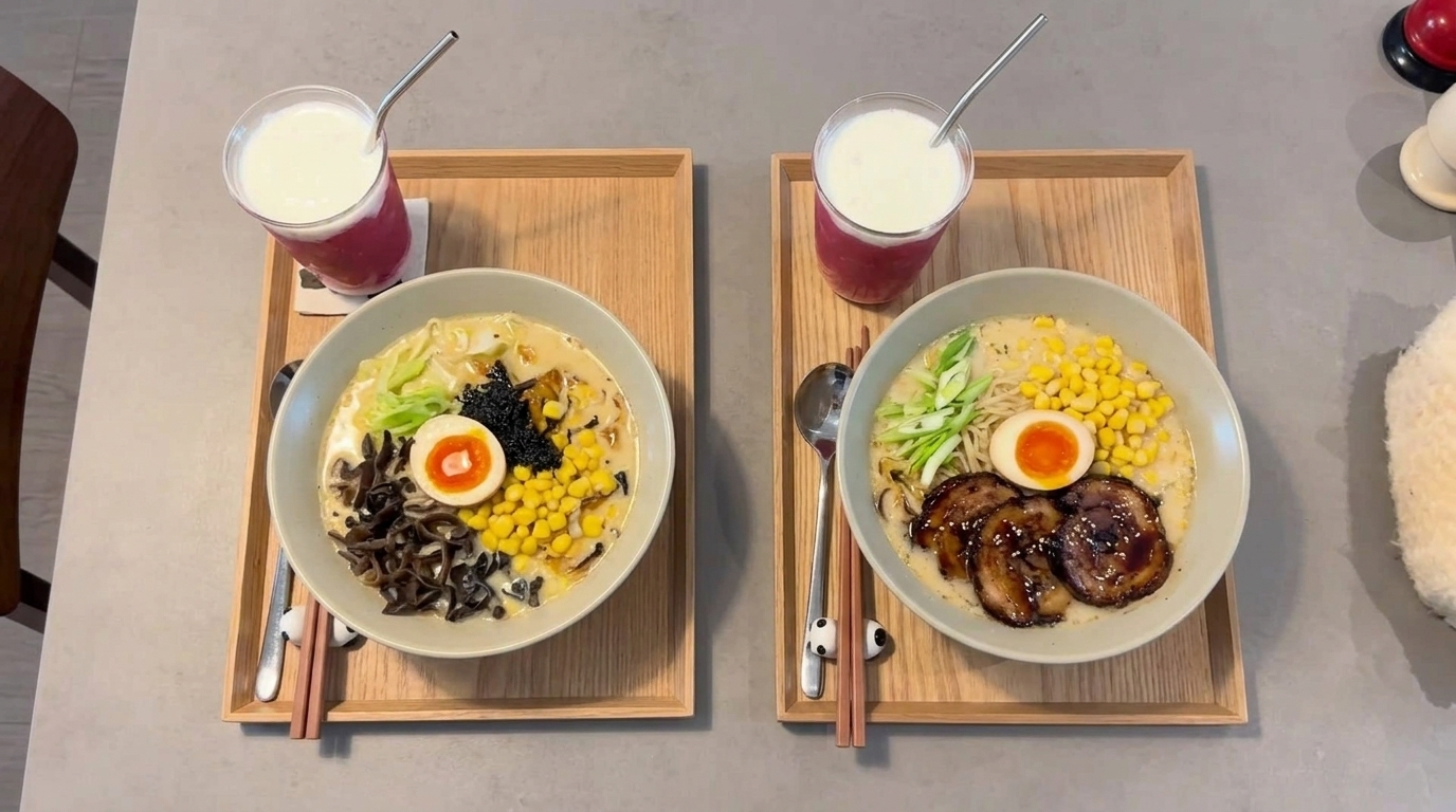 Ramen estilo Tonkotsu en 15 minutos con Char Siu al Yakult