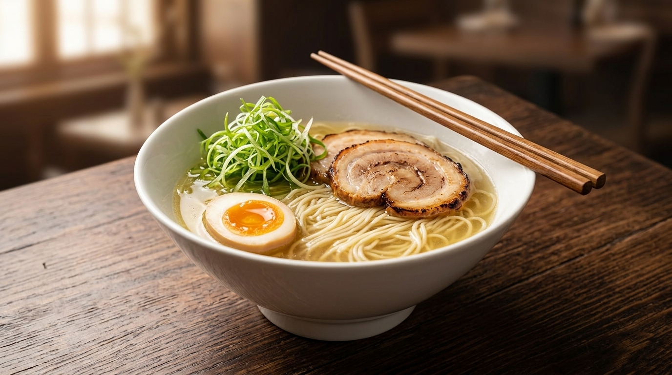 Shio Ramen al estilo Crayon Shin-chan (Ramen de sal cristalino)