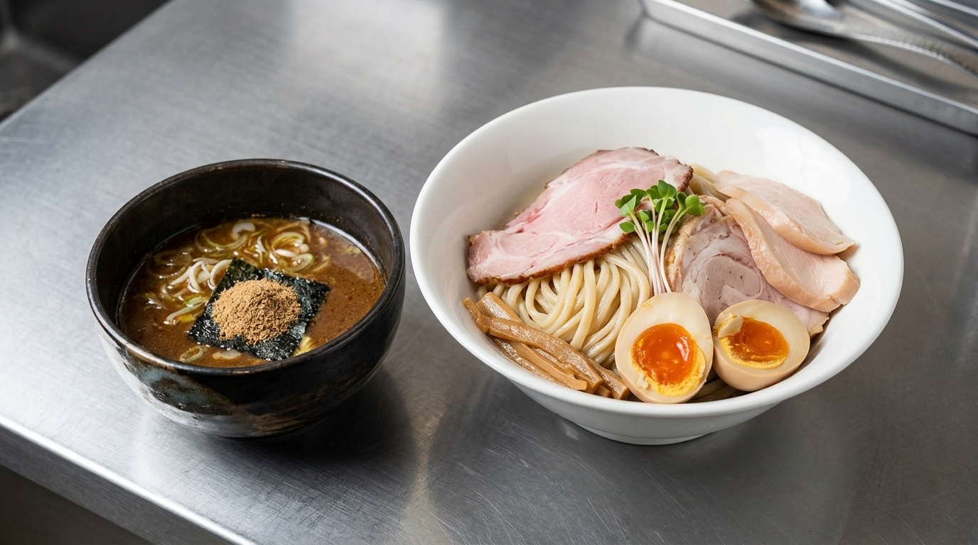 Gyokai Tsukemen Intenso: Ramen de Inmersión de Cerdo y Marisco