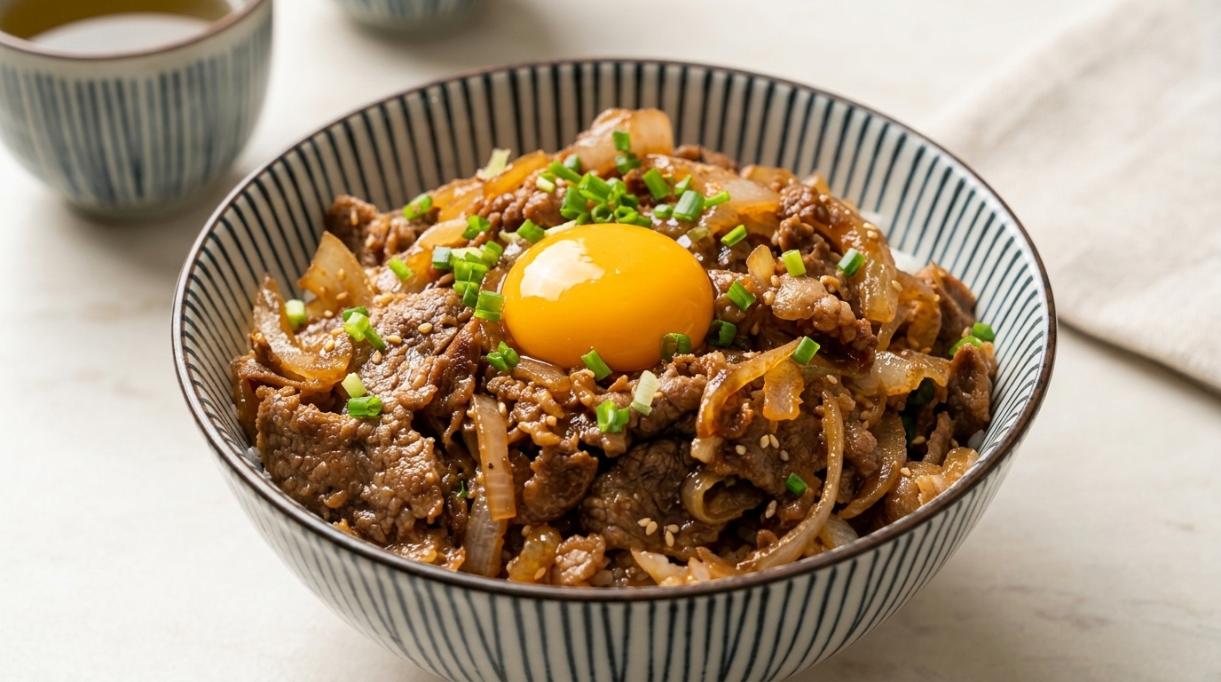 Gyudon Clásico (Tazón de Ternera Japonés)