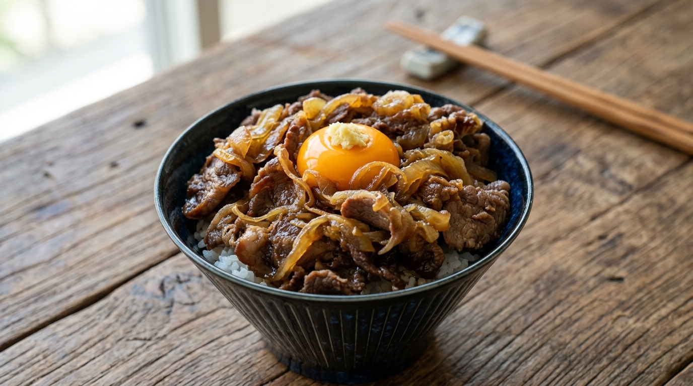 Gyudon Clásico: Tazón de Ternera Japonés