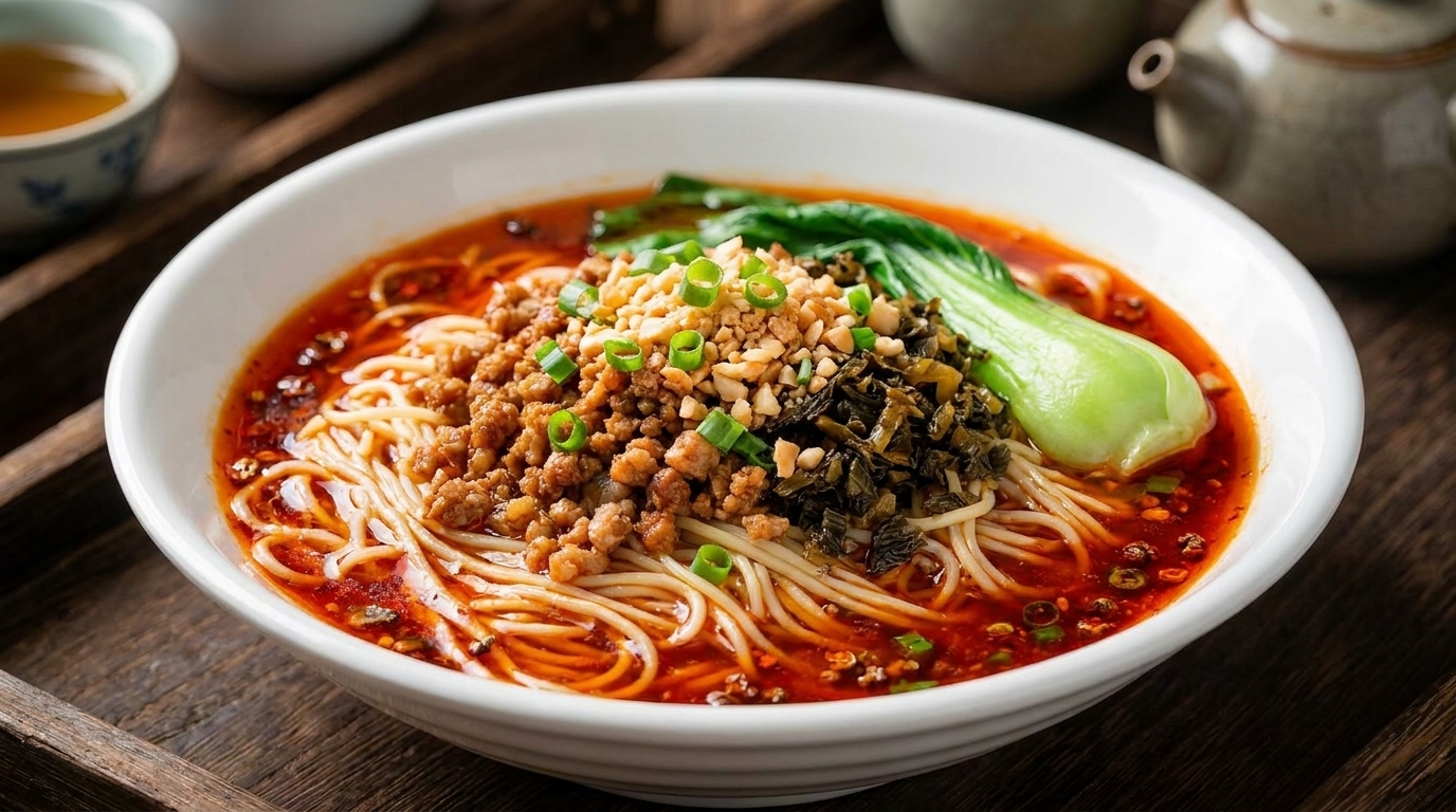 Fideos Dandan auténticos de Sichuan (Dan Dan Mian)