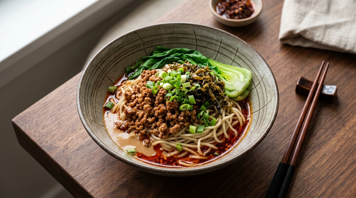 Auténticos Fideos Dandan de Sichuan (Dan Dan Mian)
