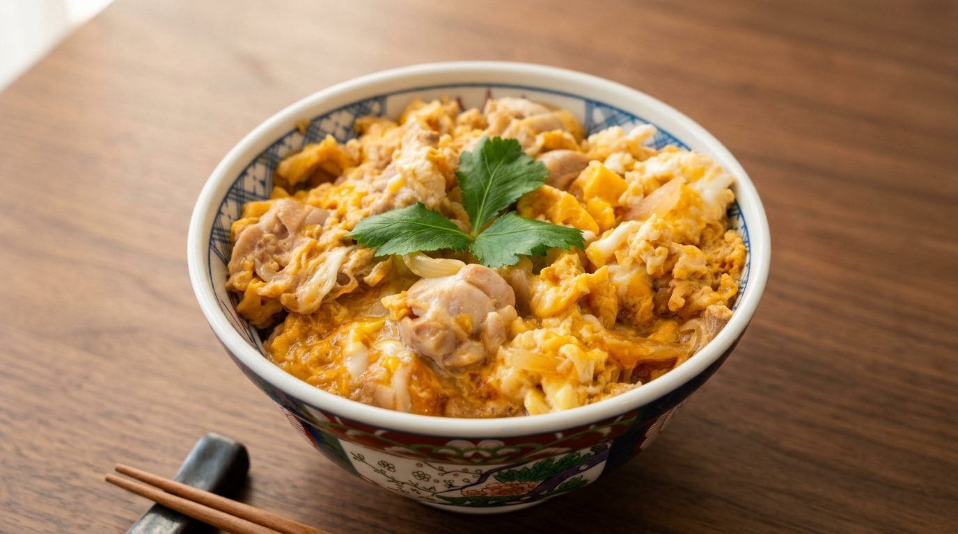 Oyakodon Clásico Japonés (Cuenco de Pollo y Huevo sobre Arroz)