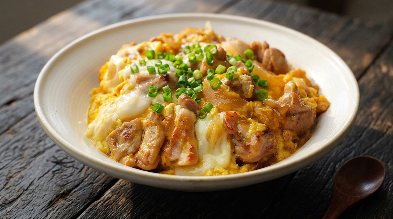 Oyakodon Auténtico (Bol Japonés de Pollo y Huevo con Arroz)