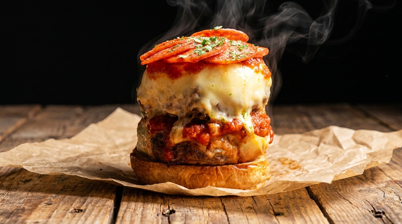 La Pizza Burger Doble: La Fusión Definitiva