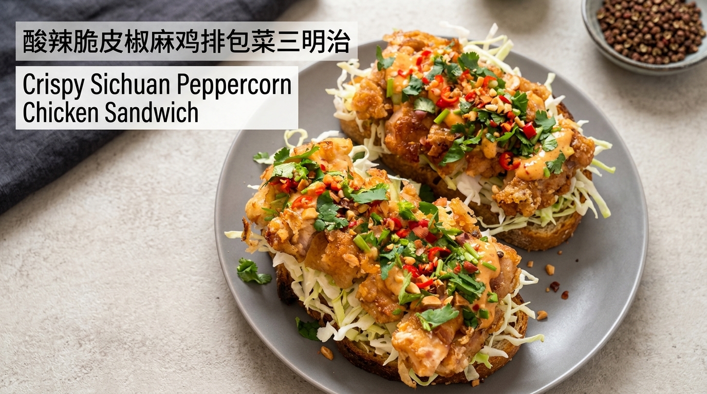 Sándwich de Pollo Crujiente a la Pimienta de Sichuan