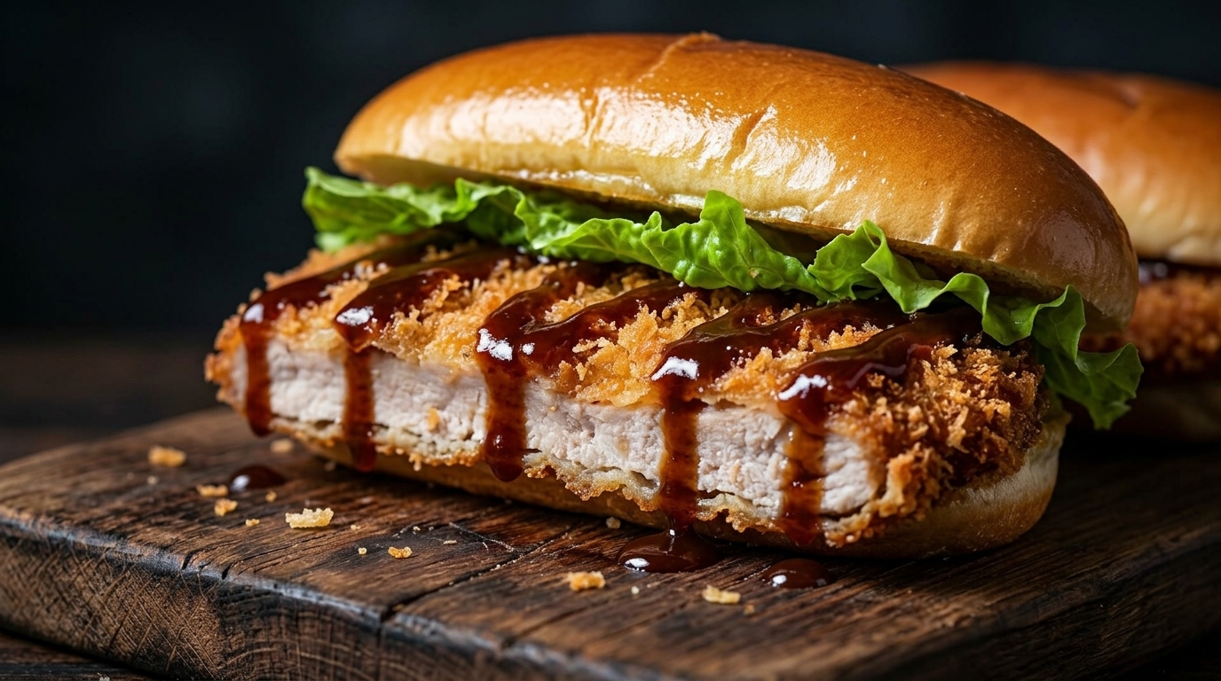 Sándwich de Chuleta de Cerdo al Estilo Japonés (Katsu Sando Inspirado en Anime)