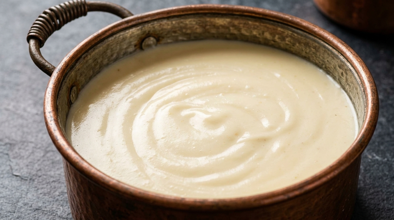 Salsa blanca artesanal para pizza