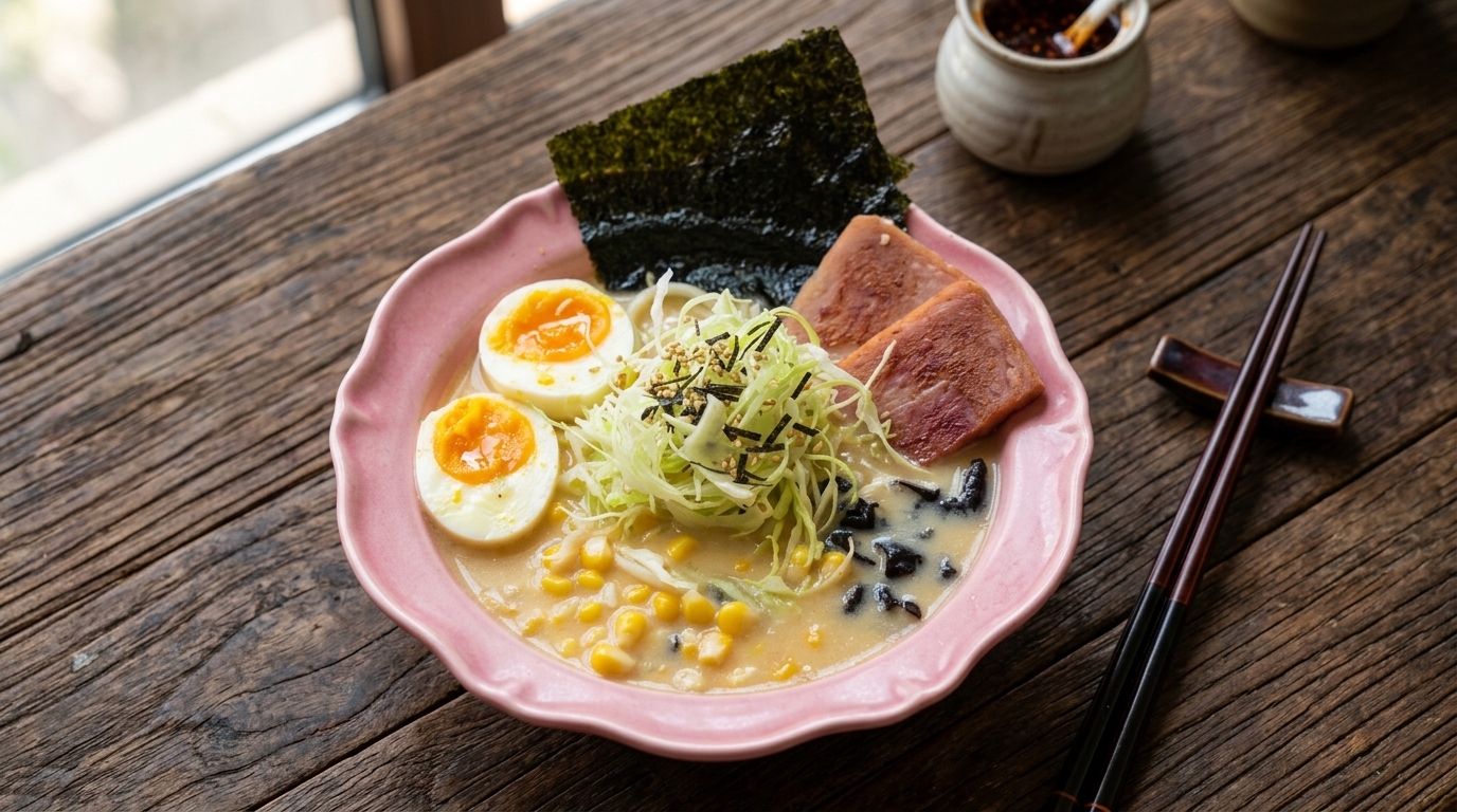 Ramen Tonkotsu Casero con Cubos de Caldo de Hueso Concentrado