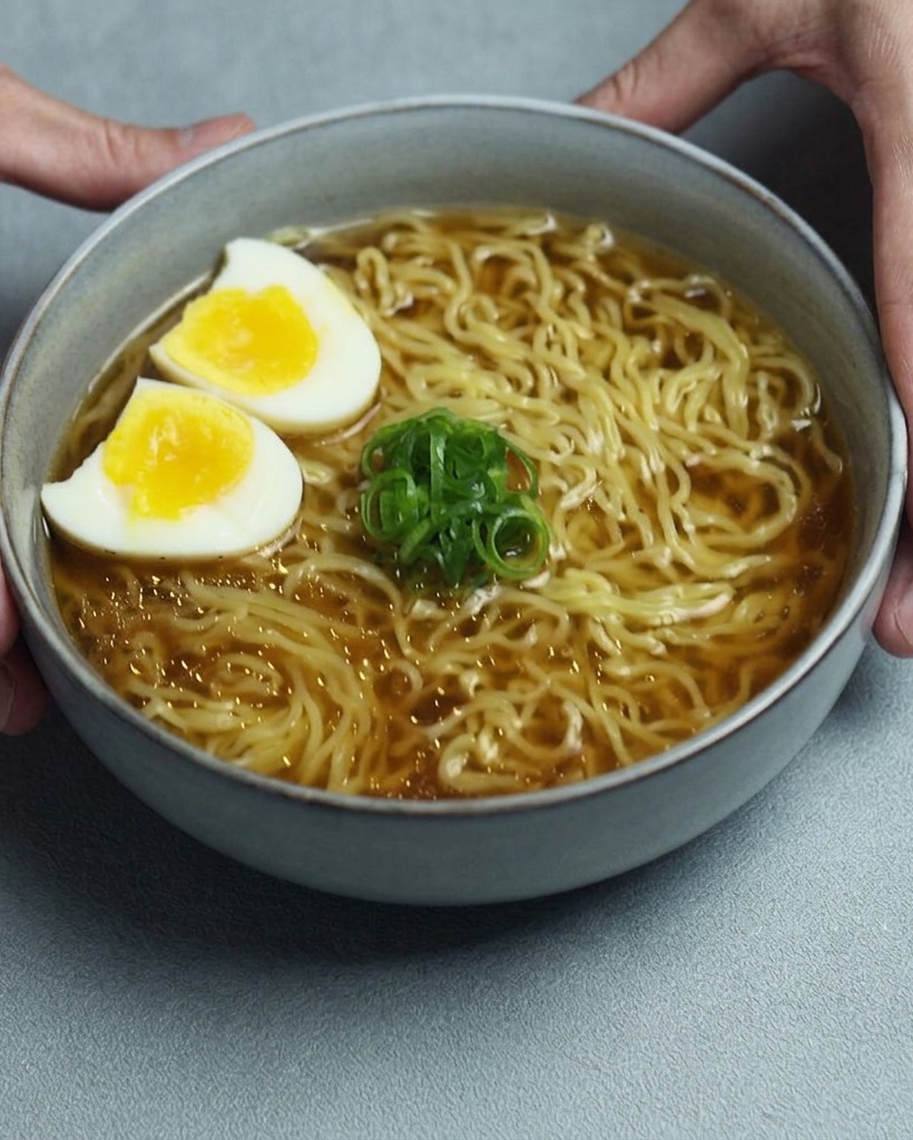 Una cuchara de plata sacando salsa de ostras espesa y oscura de un pequeño cuenco de vidrio y llevándola a una olla de sopa.