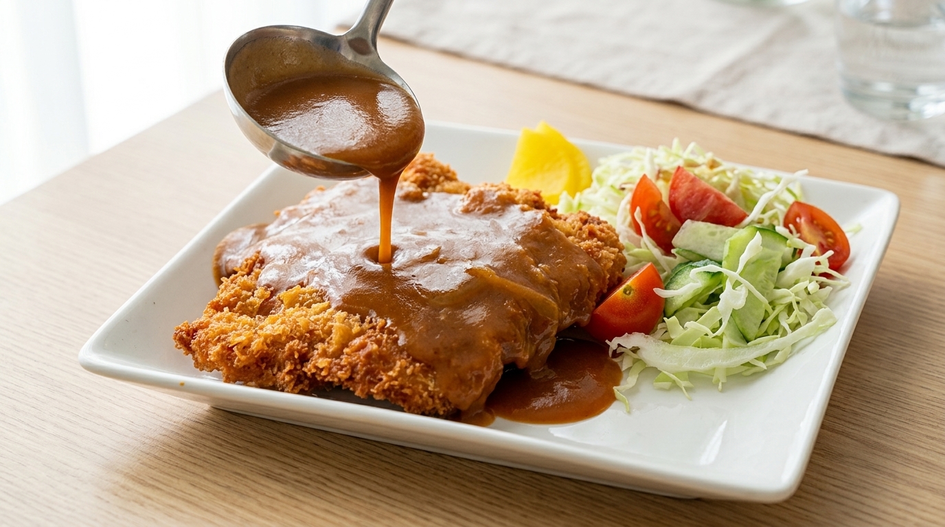 Tonkatsu casero clásico (Chuleta de cerdo empanada japonesa)