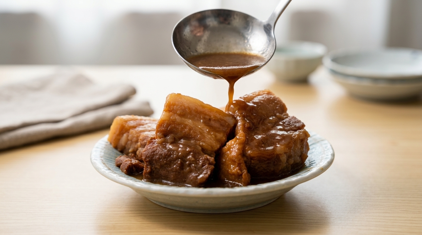 Panceta de Cerdo al Miso al Estilo Japonés (Buta no Kakuni)