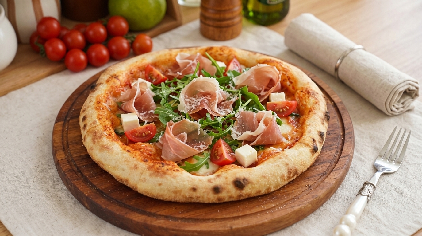 Pizza Gourmet de Jamón de Parma y Rúcula