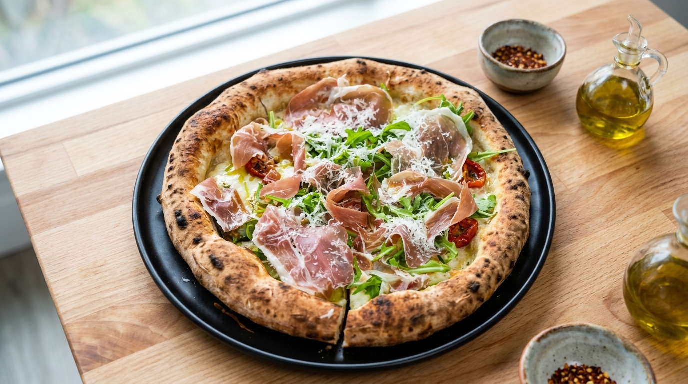 Pizza de Prosciutto y Rúcula