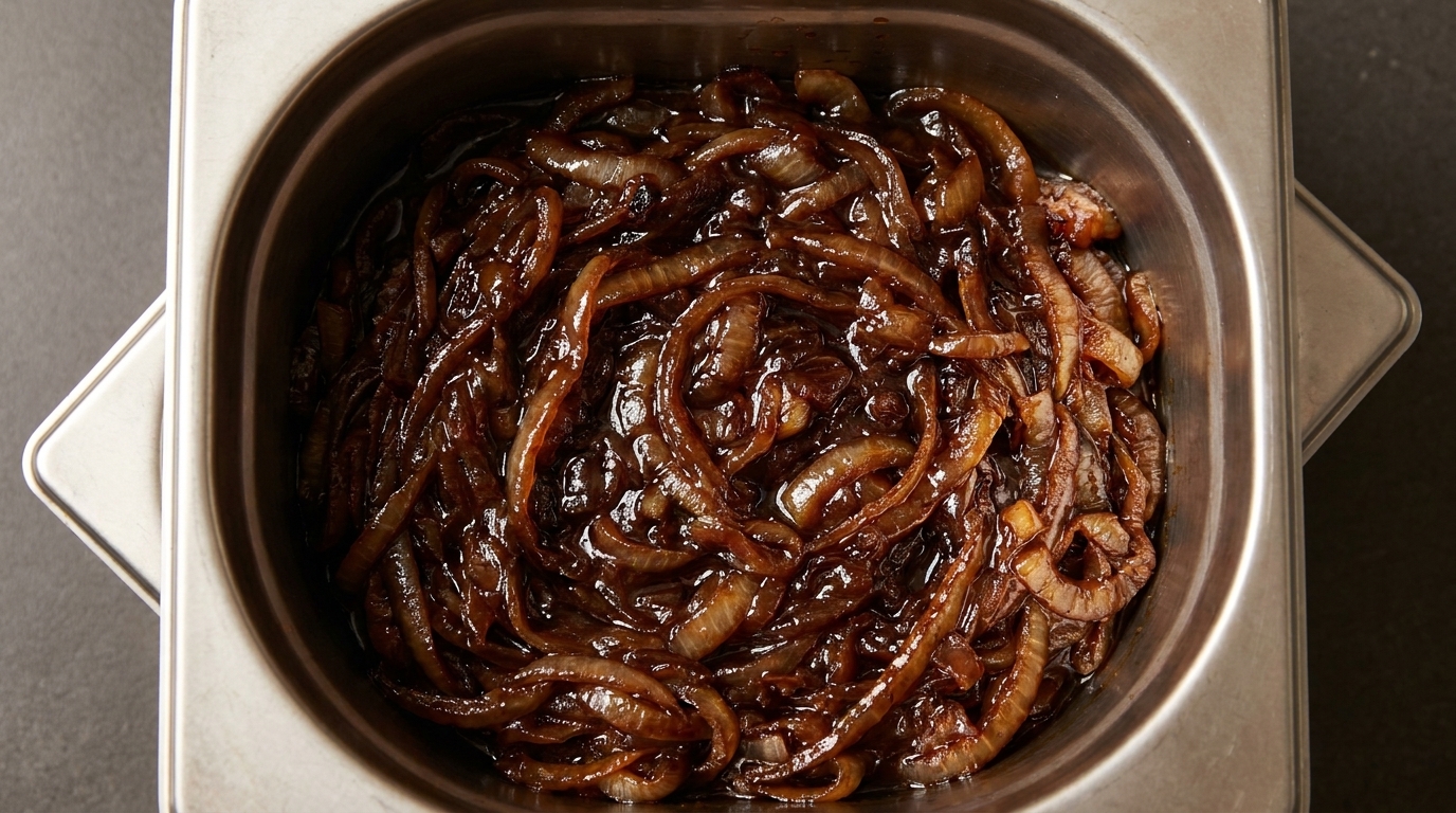 Cebollas Caramelizadas Clásicas para Hamburguesas