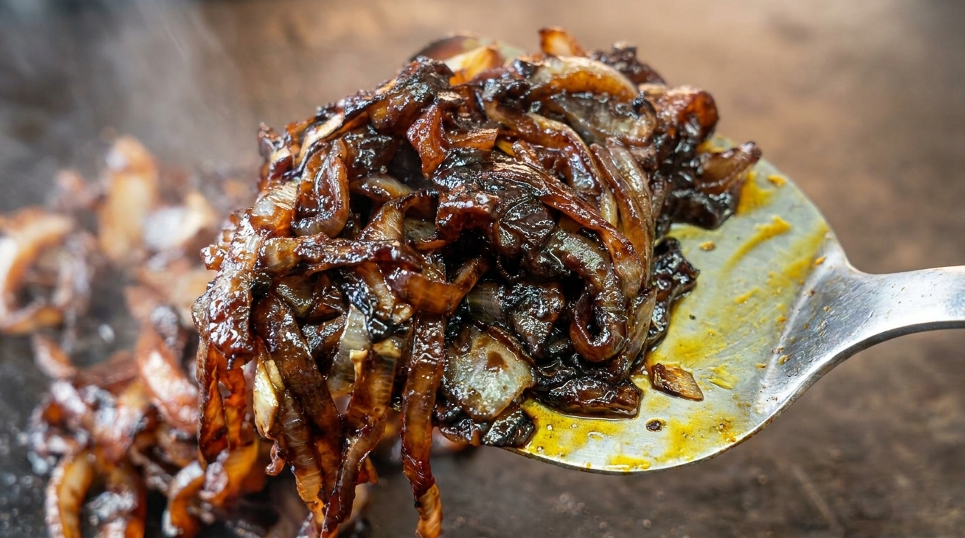 Cebollas Caramelizadas Perfectas para Hamburguesas