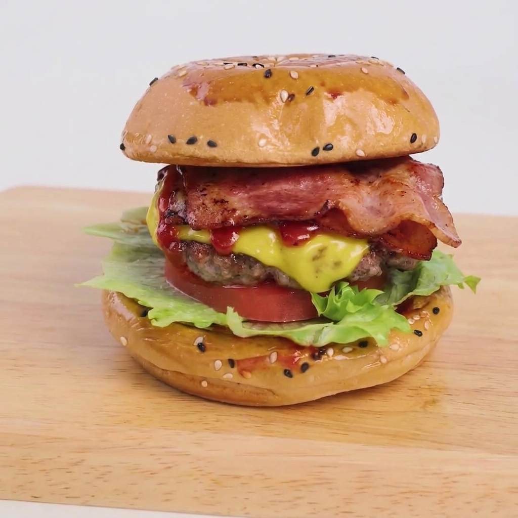 Un pequeño cuenco de cristal con ketchup, azúcar moreno y especias, siendo mezclados con una cuchara.
