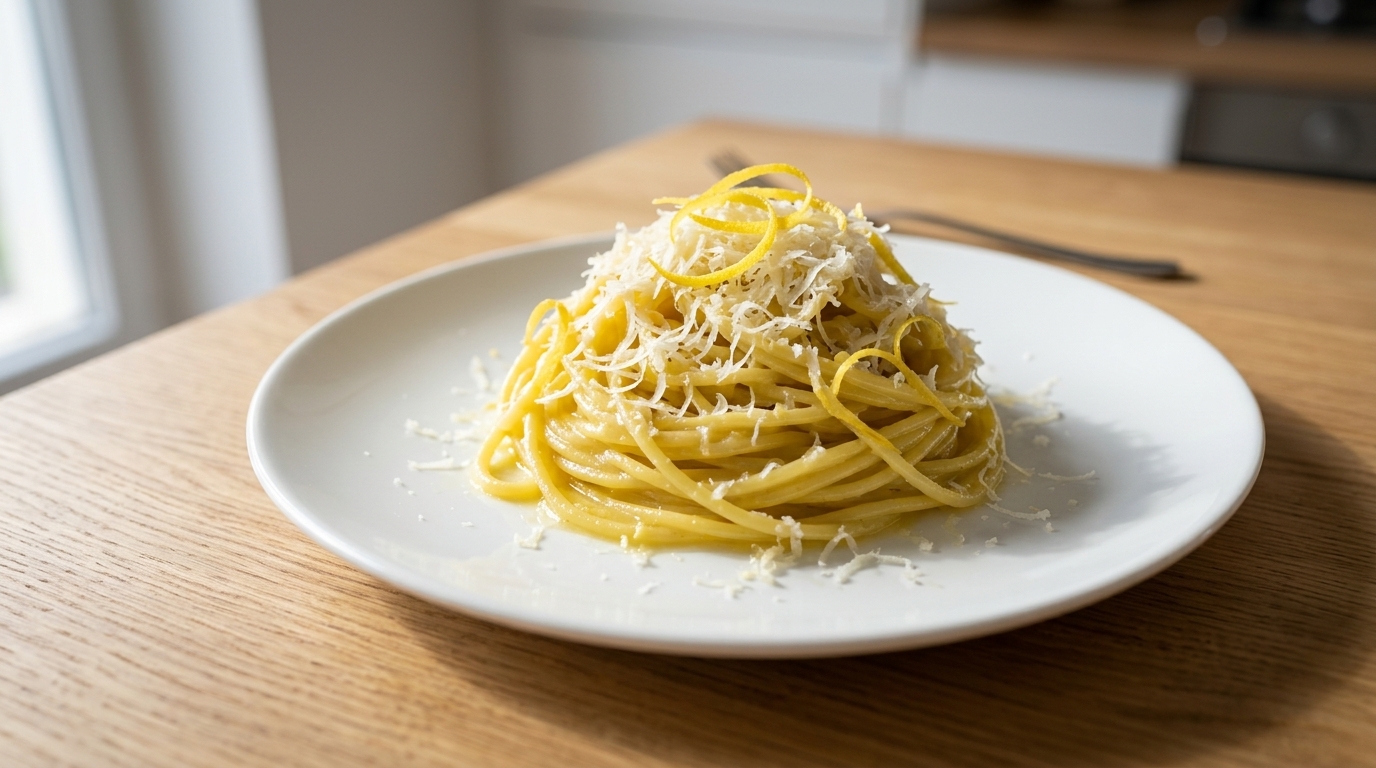 Auténtica Pasta al Limón Estilo Amalfi (Pasta al Limone)