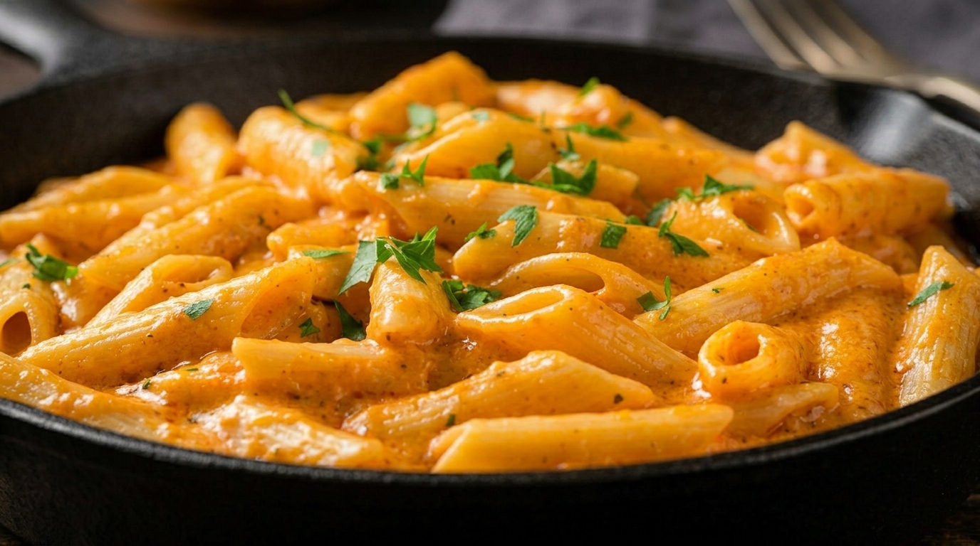 Macarrones con queso y tomate increíblemente cremosos