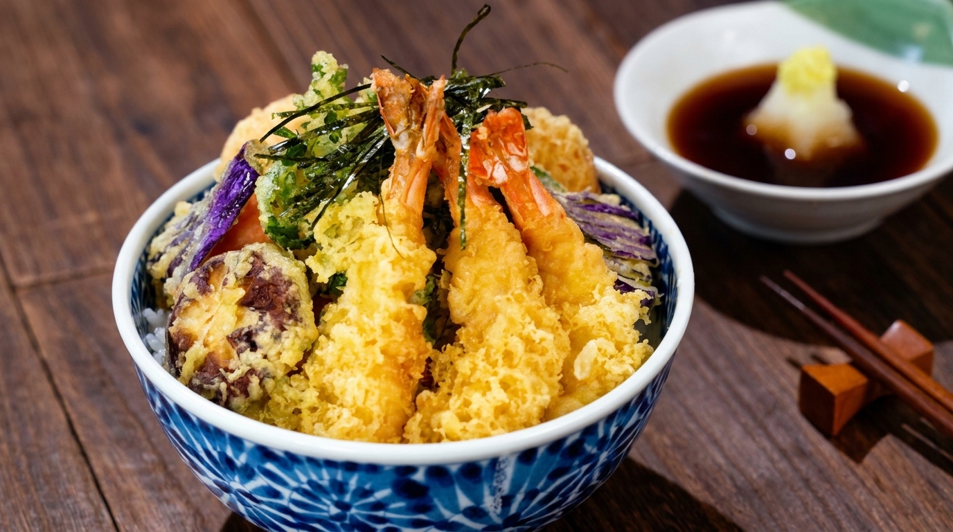 Classic Tempura Don (Tazón de arroz con tempura)