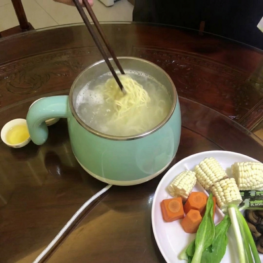 Fideos ramen hirviendo en una olla de agua caliente, listos para ser escurridos.