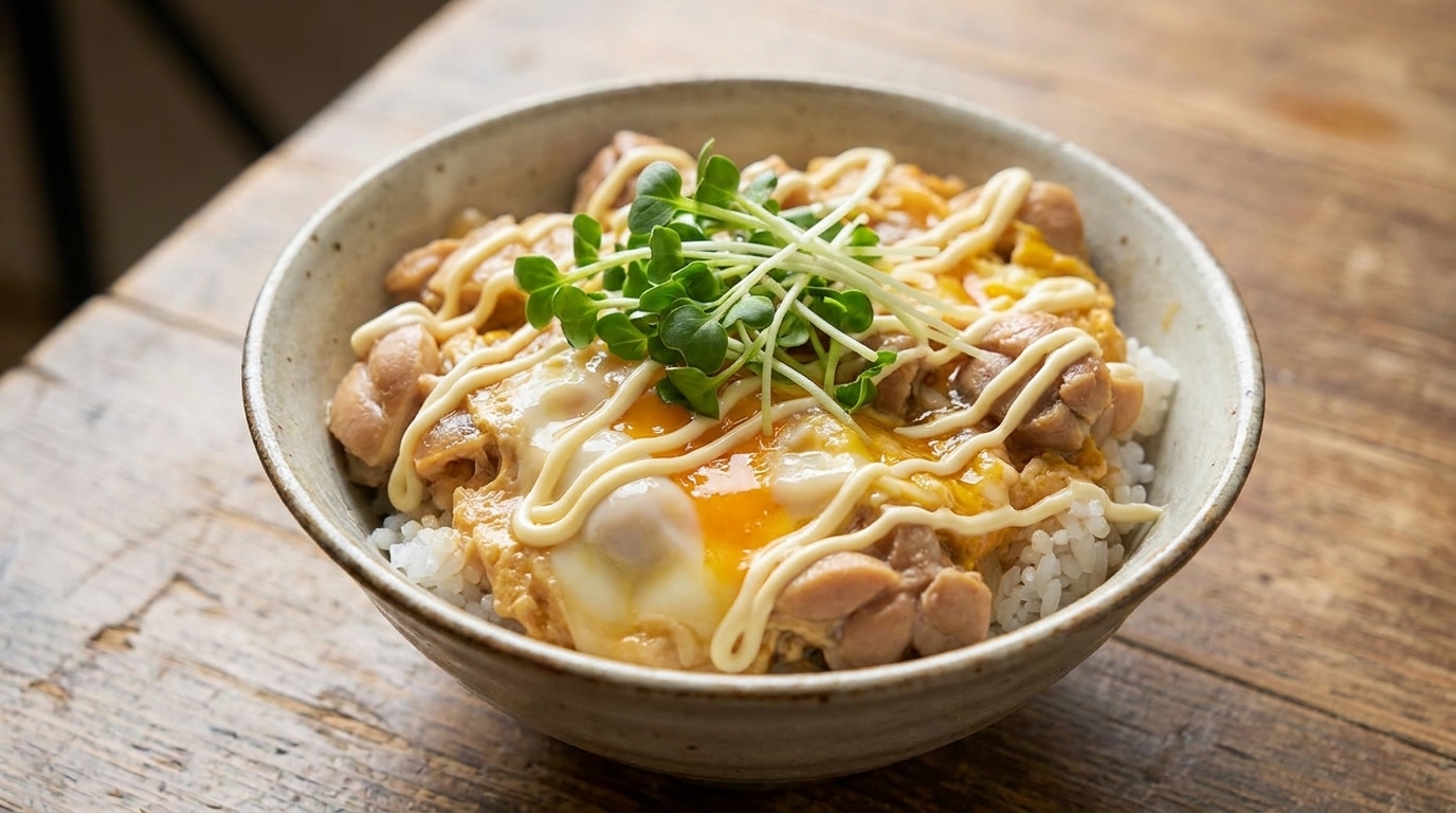 Oyakodon Clásico (Cuenco Japonés de Pollo y Huevo)