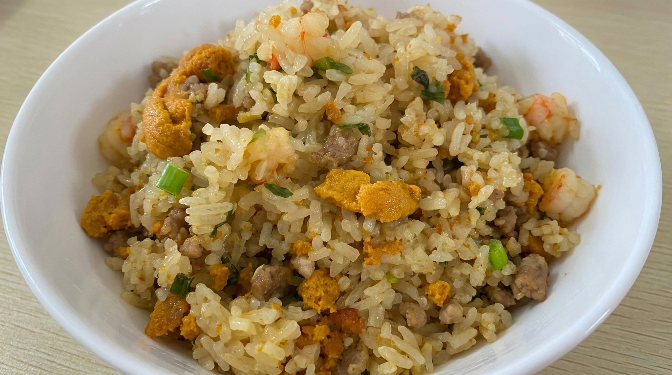 Arroz Frito con Erizo de Mar con Calidad de Restaurante