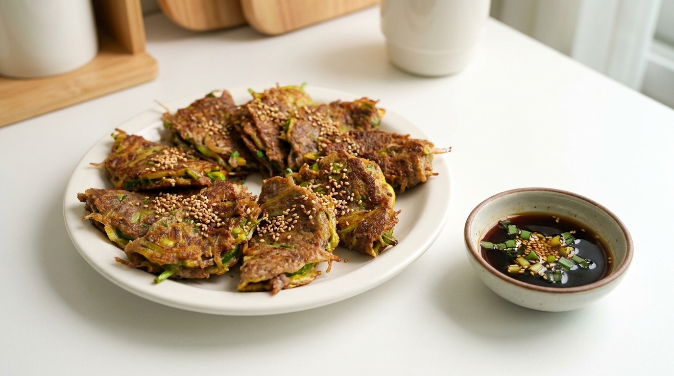 Tortitas Coreanas de Carne y Calabacín