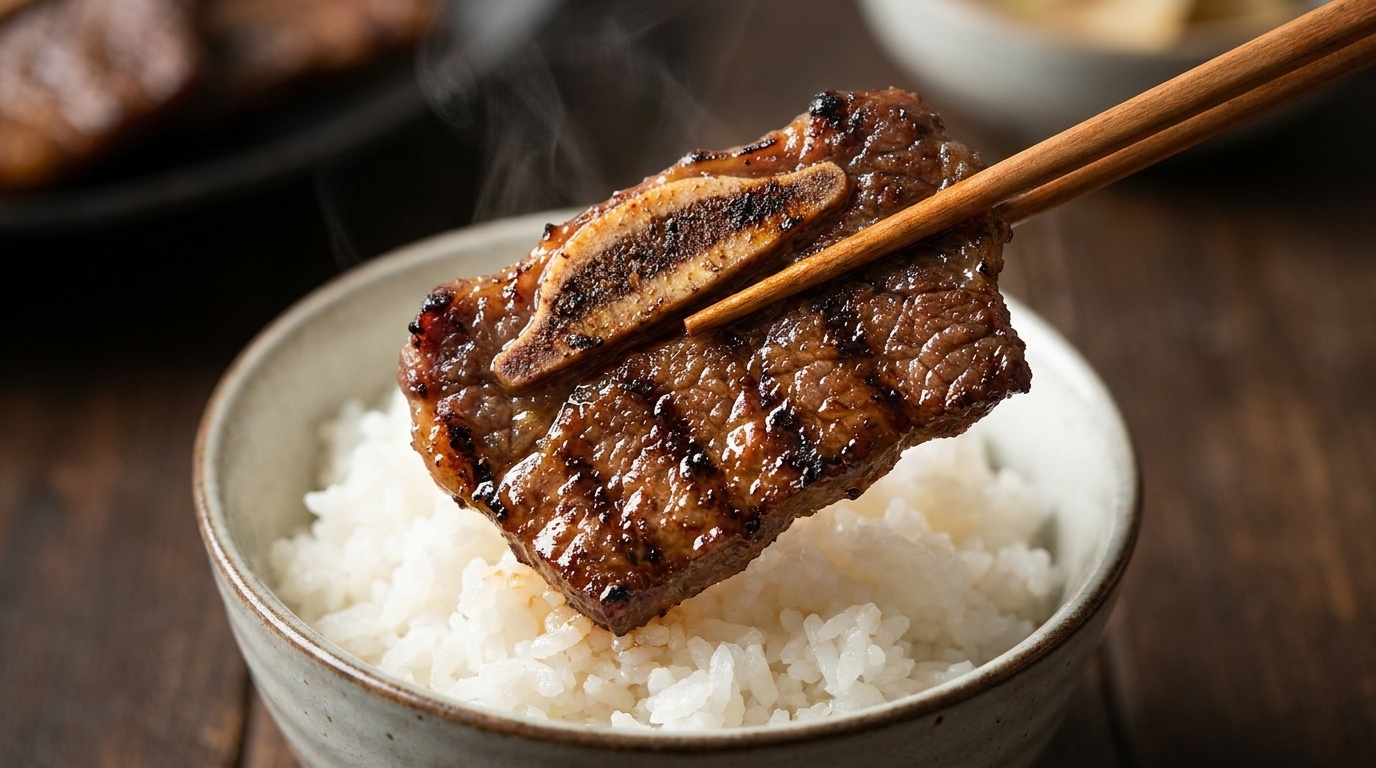 LA Galbi Clásico (Costillas de Res Coreanas a la Parrilla)