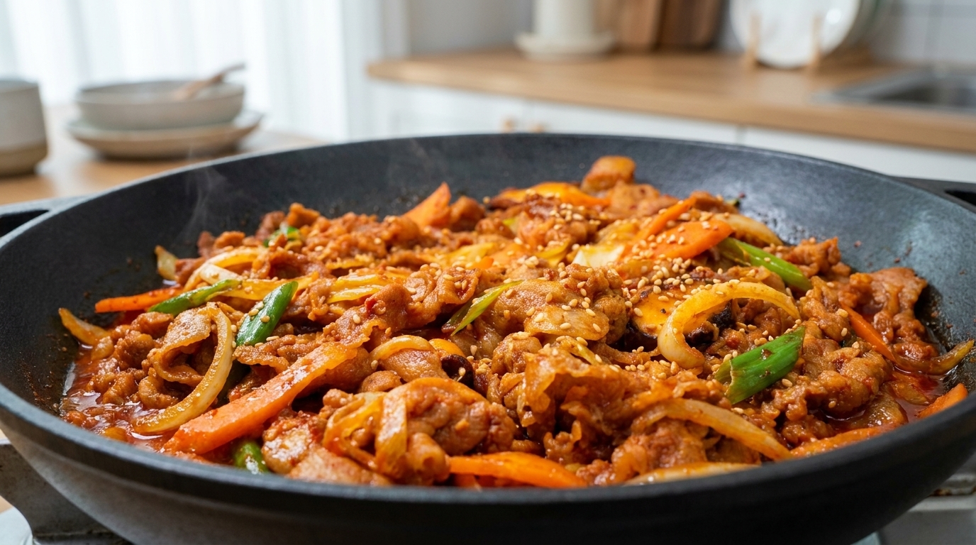 Panceta de Cerdo Salteada Picante (Jeyuk Bokkeum)