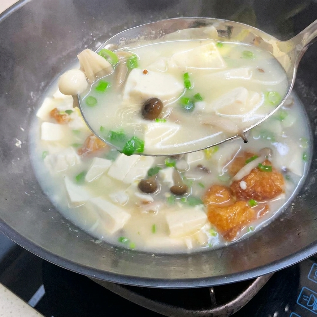 Aceite de cocina brillando al verterse en un wok caliente y vacío.