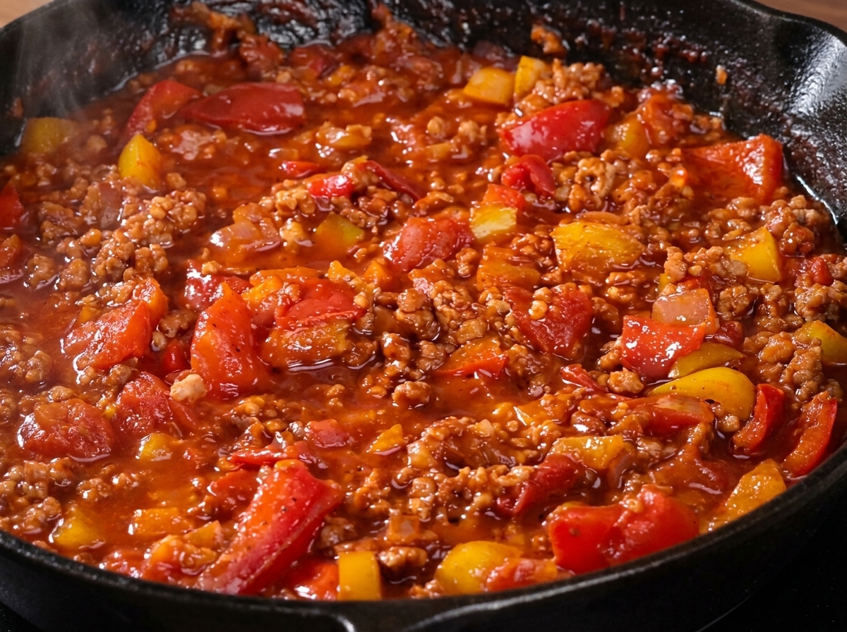 Cuatro huevos friéndose en una sartén, mostrando claras cuajadas y yemas doradas.