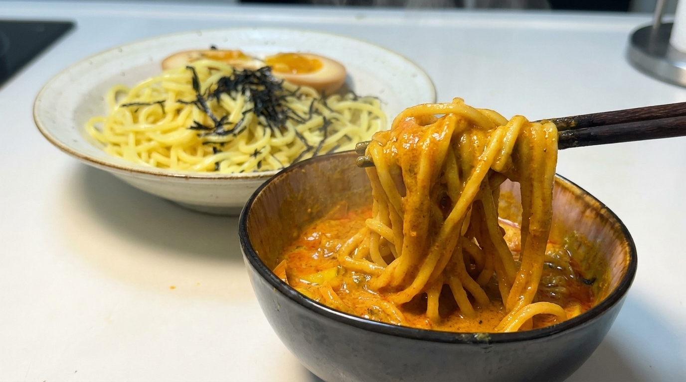 Tsukemen de Curry Japonés (Fideos para Dipear)