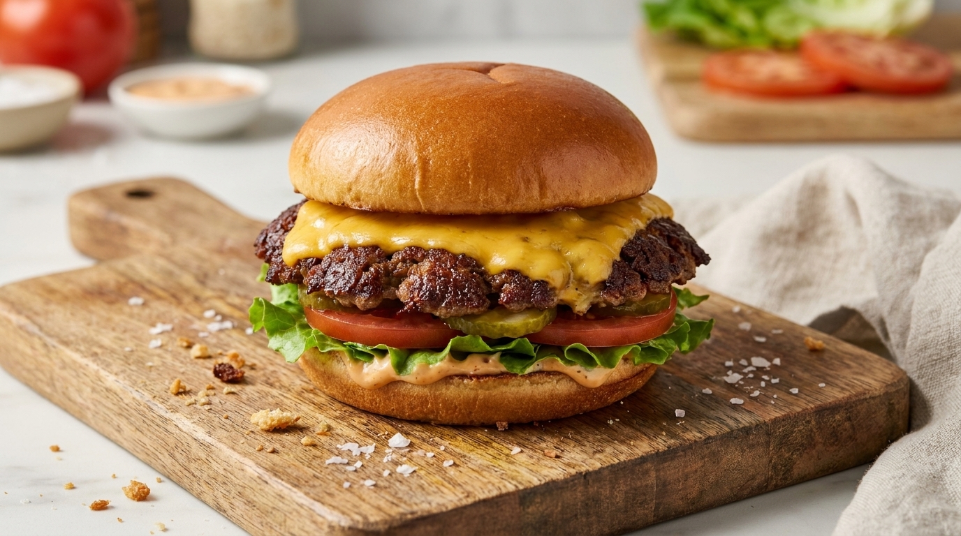 Clásica Smash Burger con Queso
