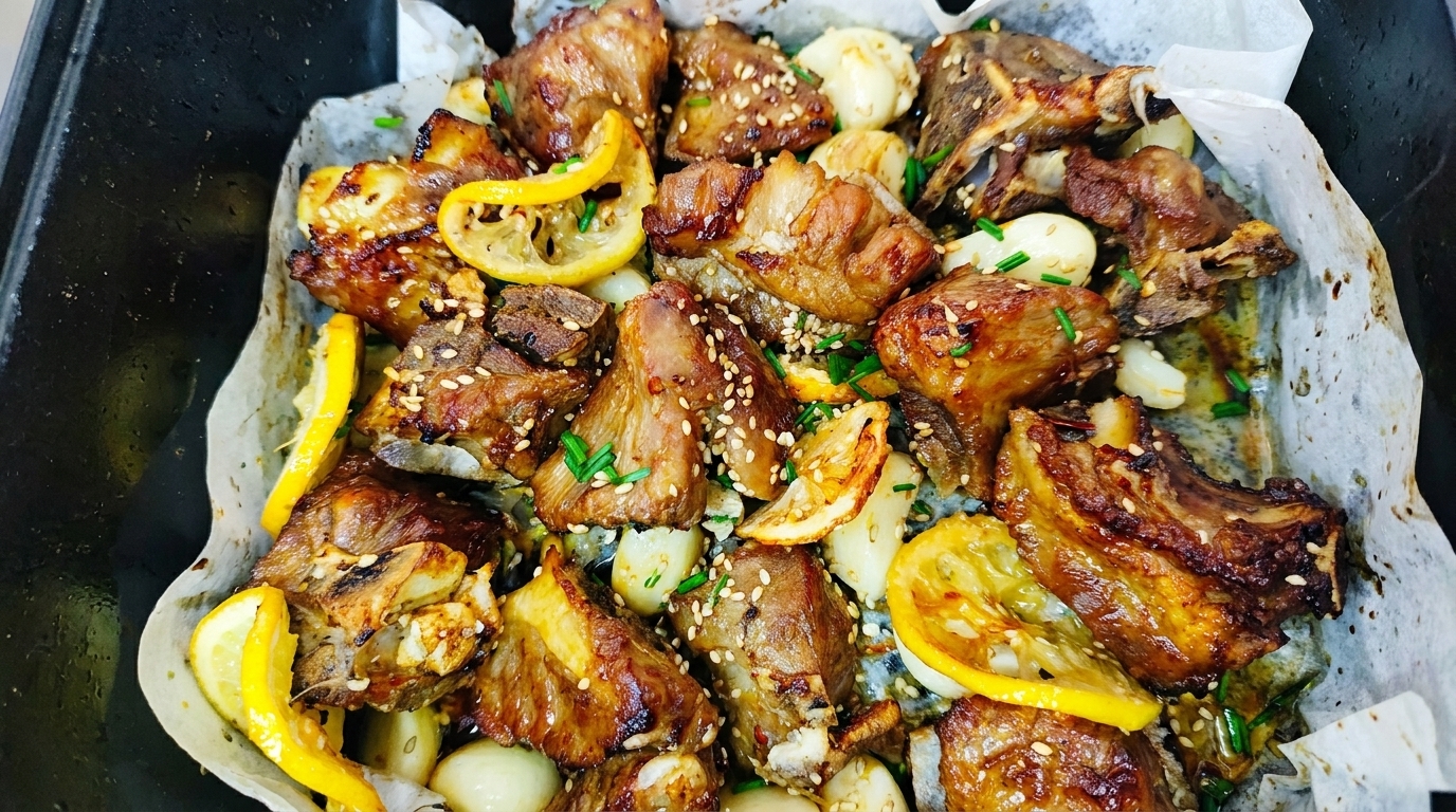 Costillas de Cerdo al Horno con Ajo y Limón