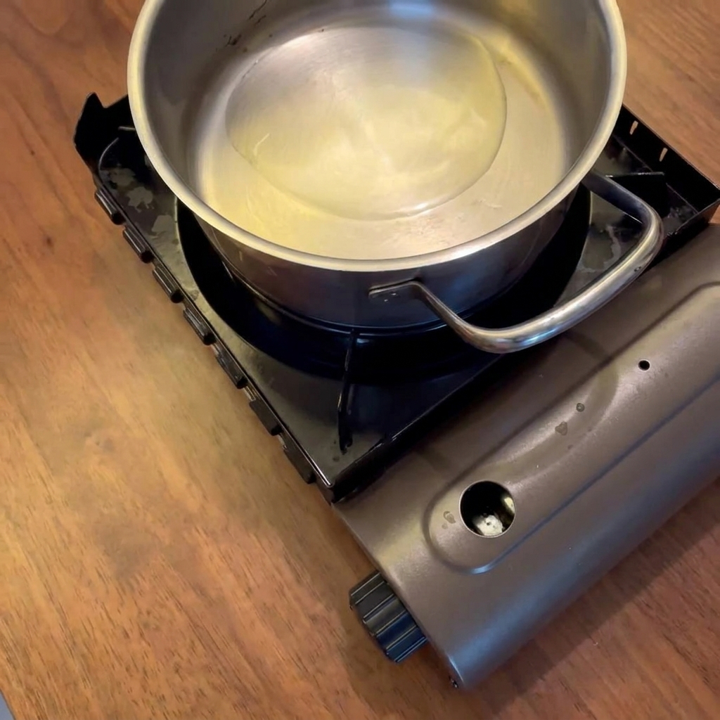 Trozos de tocino crujiente siendo retirados de la olla, dejando atrás la sabrosa grasa renderizada.