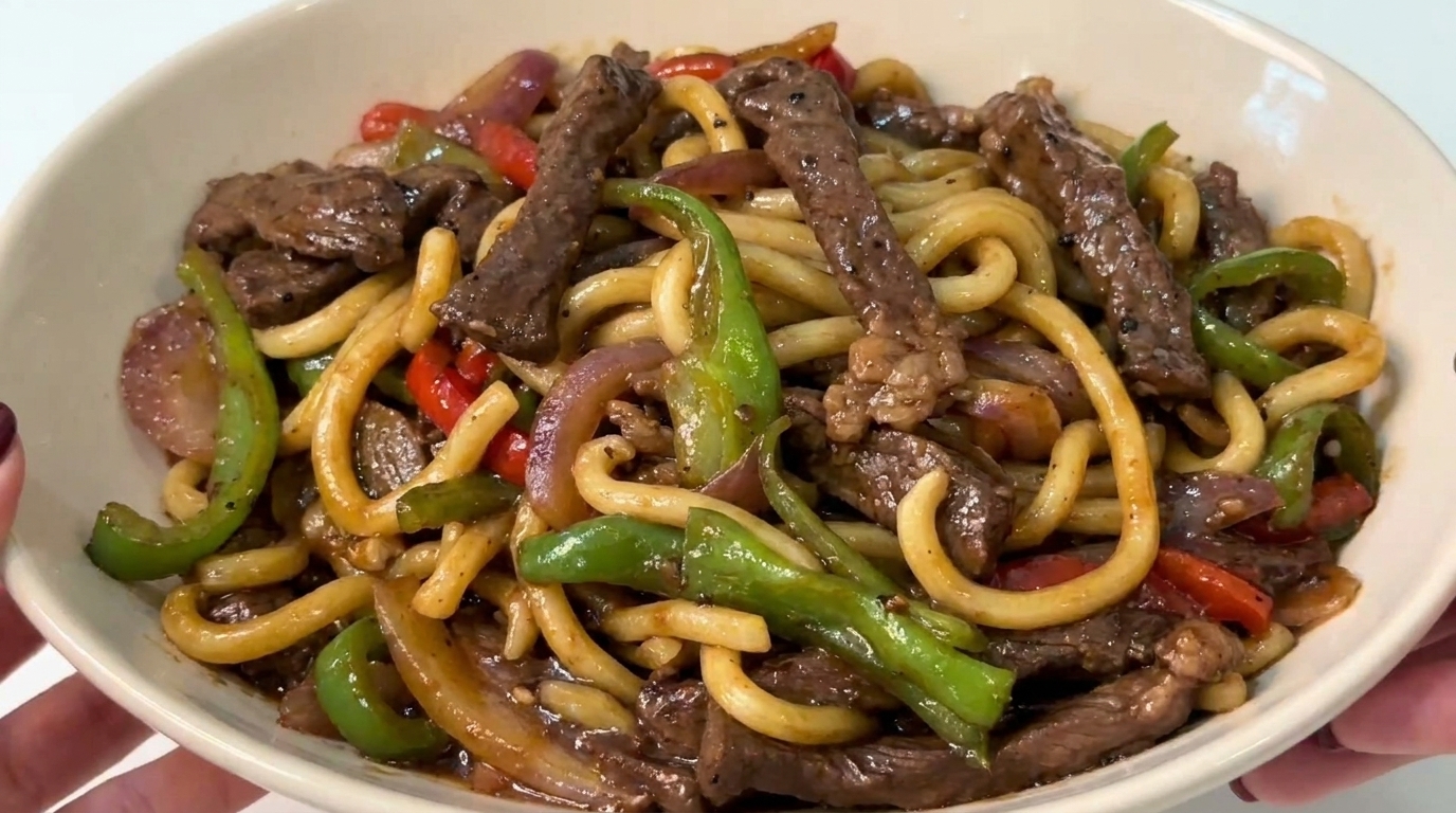 Udon de Ternera a la Pimienta Negra