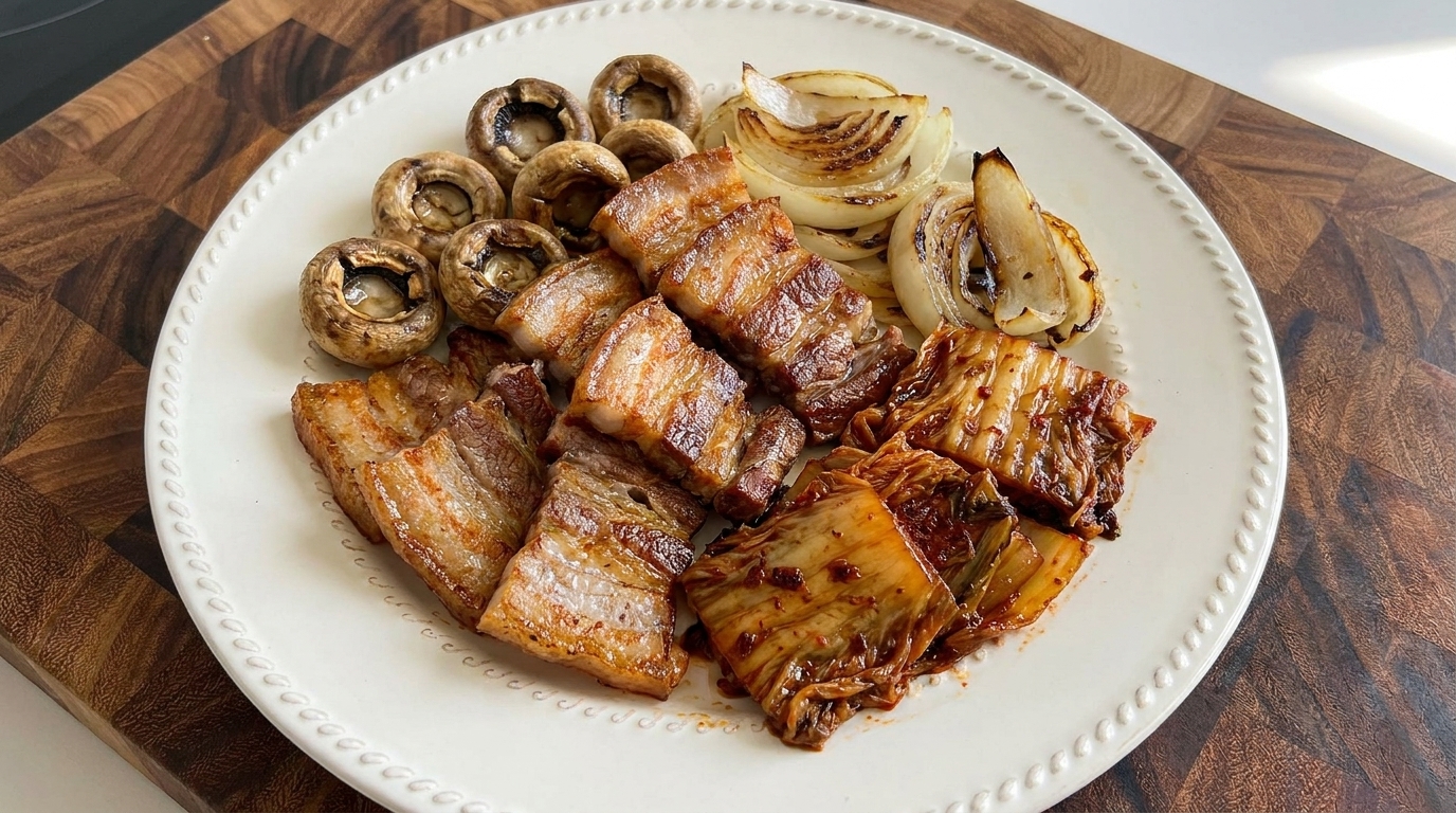 Panceta de Cerdo al Horno Crujiente con Kimchi Añejo