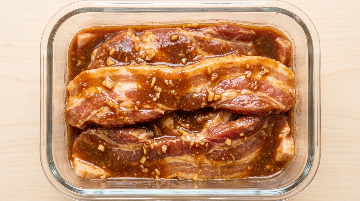 Panceta de Cerdo al Miso Estilo Coreano