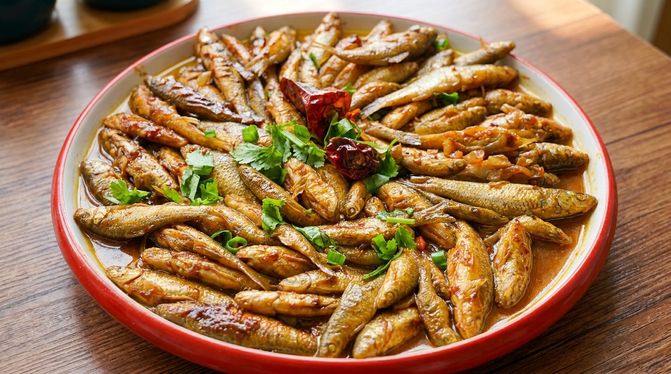 Pescadito de Río Braseado en Salsa